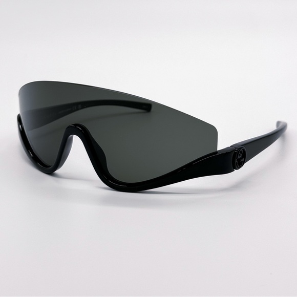 NEW GUCCI GG1650S 001 SHIELD BLACK WOMEN SUNGLASSES GUCCI - Picture 4 of 12